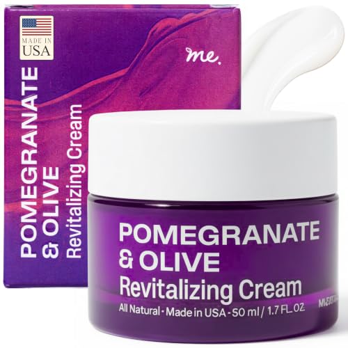Revitalizing Pomegranate & Olive Face Cream for Wrinkles & Dark Spots - Vegan Moisturizer