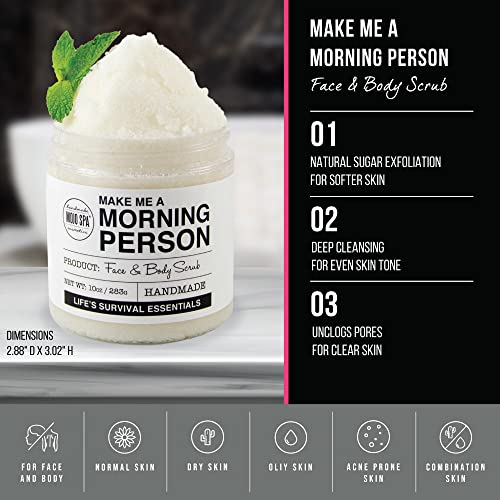 Deep Moisturizing Face & Body Scrub with Peppermint & Rosemary - 10 oz