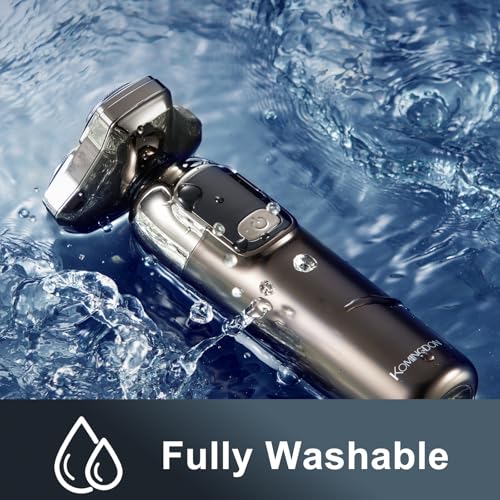 Electric Razor for Men, Shavers for Men Face,Rechargeable Mens Electric Shaver,Waterproof Wet Dry Cordless Razor,with Nose Hair Trimmer, Sideburns Trimmer