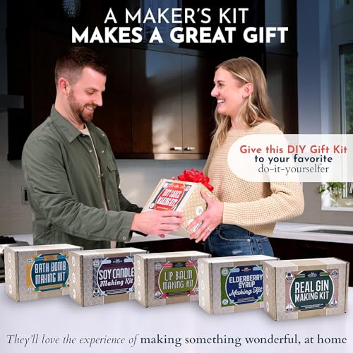 DIY Gift Kits Lip Balm Making Kit - DIY Self-Care Craft Kits - Lip Balm Equipment with Mica & Tubes - DIY Homemade Products with Shea & Coconut Butter - 73-Piece Set, Lime & Rose, Assorted