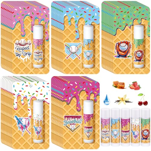 Classic 45 Pcs Baseball Theme Lip Balm Gift Set - Team Sports Favor