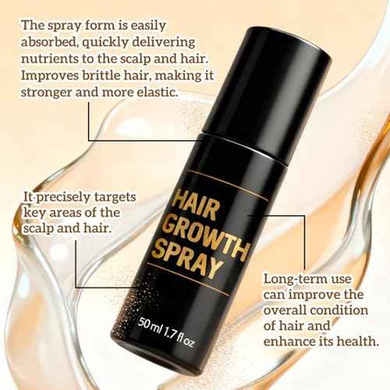 Hair Growth, Hair Growth Spray, Promotes Thicker, Fuller Hair, Suitable for All Hair Types, Hair Thickening Spray with Natural Ingredients (1 Count)