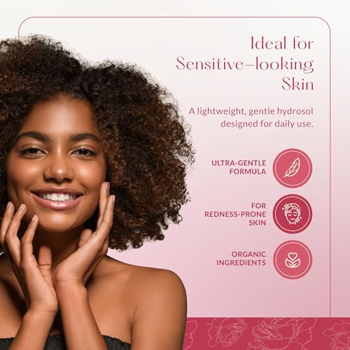 Organic Rose Water Face & Hair Mist - Pack of 3 - 4 Fl Oz Each, USDA Certified