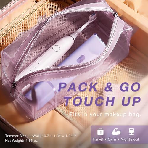 Fanovae 2-in-1 Electric Bikini Trimmer for Women - Lavender, Rechargeable, IP67 Waterproof