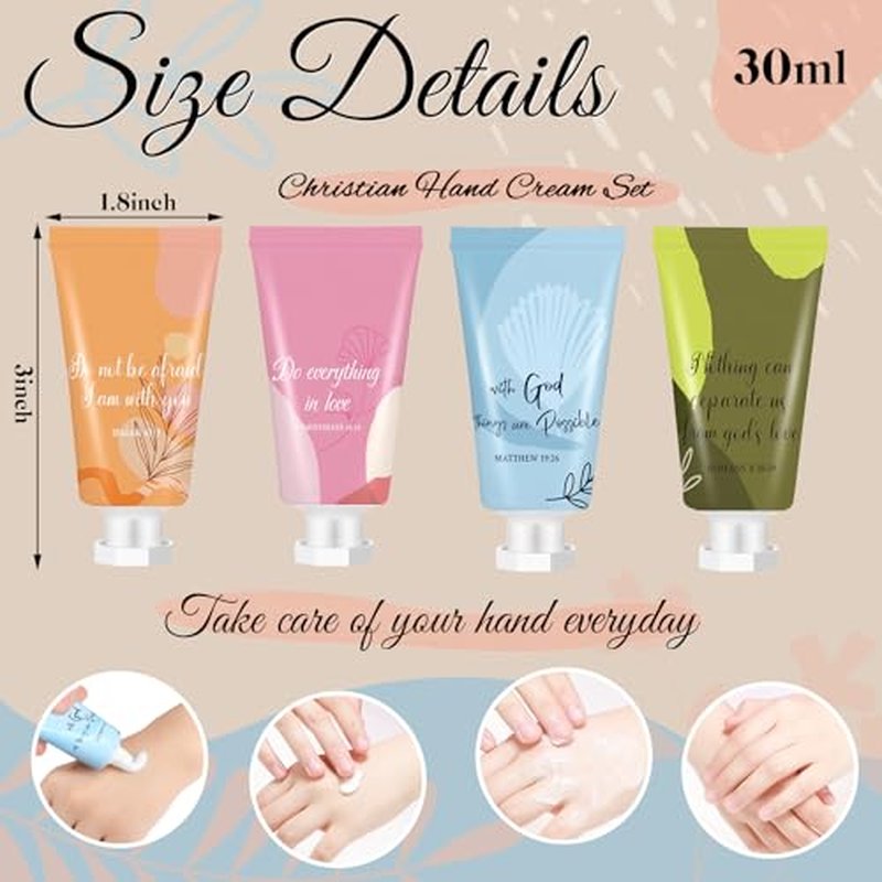 72 Pcs Easter Christian Hand Lotion Bulk Gifts for Women Bible Verse Mini Travel Hand Cream Religious Mother's Day Gift for Church Members Prayers Teachers Coworkers Homeless