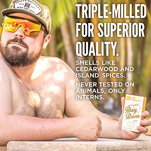 Duke Cannon Supply Co. Bay Rum Bender Bundle for Men - Thick High-Viscosity Body Wash, Big Brick of Soap Bar & Solid Cologne (Citrus Musk, Cedarwood, Island Spice Scent)