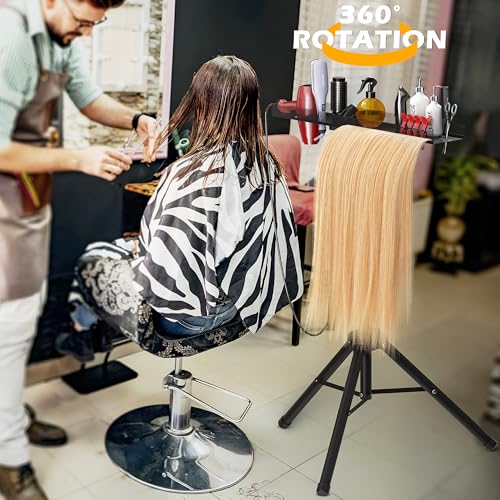 Adjustable Stainless Steel Hair Extension & Wigs Rack Salon Organizer