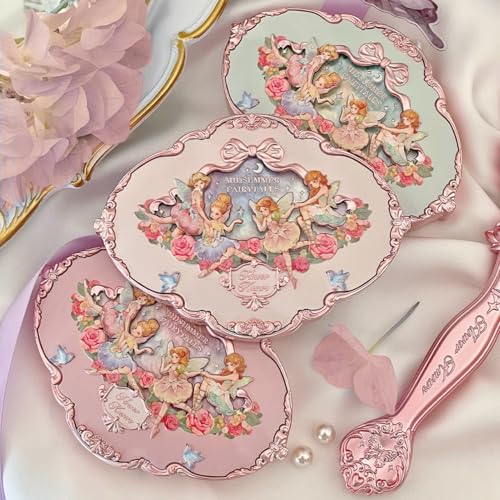 Flower Knows Midsummer Fairytales Embossed Five-Color Makeup Palette,Nude Eyeshadow with 4 Matte + Shimmer Shades,Blendable Smooth Cute Face Makeup,0.23 oz(01 Hazel Fawn)