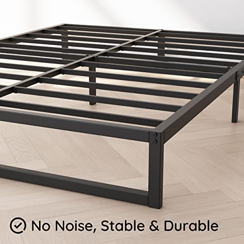 Richwanone Queen Bed Frame 8 Inch Heavy Duty Metal Platform Bed Black - Variation of THIS listing