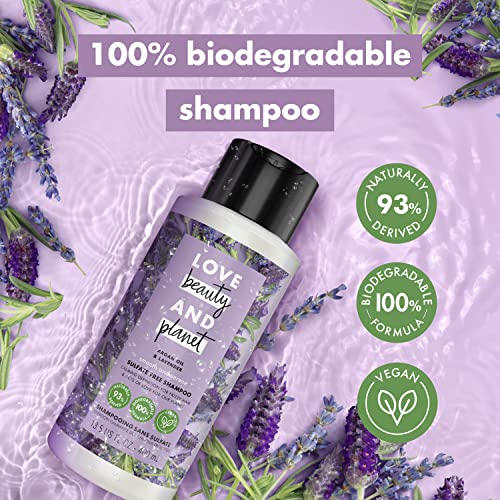 Love Beauty and Planet Argan Oil and Lavender Sulfate-Free Shampoo for Frizz Control - 13.5 oz