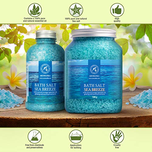 Natural Bath Sea Salt 46 Oz with Essential Oils - Relaxing Calming Aromatherapy