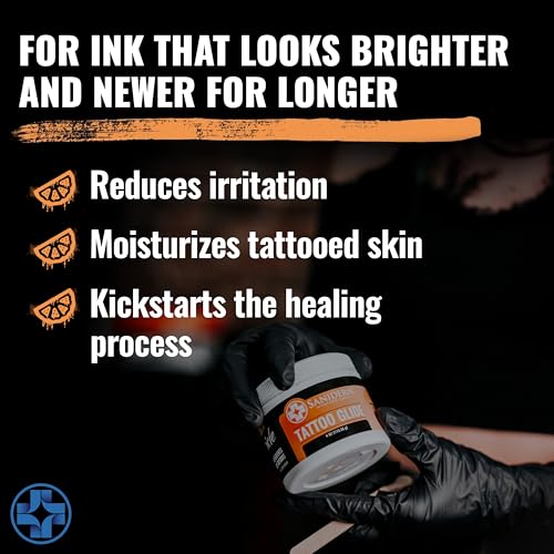 Saniderm Dreamsicle Tattoo Glide 4oz - Natural Orange & Vanilla Scented, Petroleum-Free, Skin Nourishing