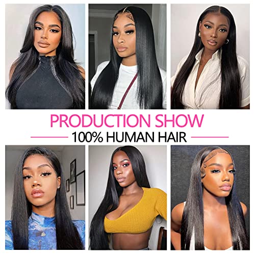 16 Inch Straight HD Lace Frontal Closure 13x4 Human Hair Brazilian Virgin Black