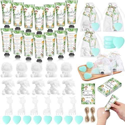 25 Pcs Safari Animal Baby Shower Favors Set - Honeycomb Soaps & Hand Cream - Variation: 25 / Safari Animal