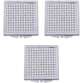 Stephanie Imports Set of 3 Double Sided Magnifying Square Compact Mirrors with Rhinestones (Clear)