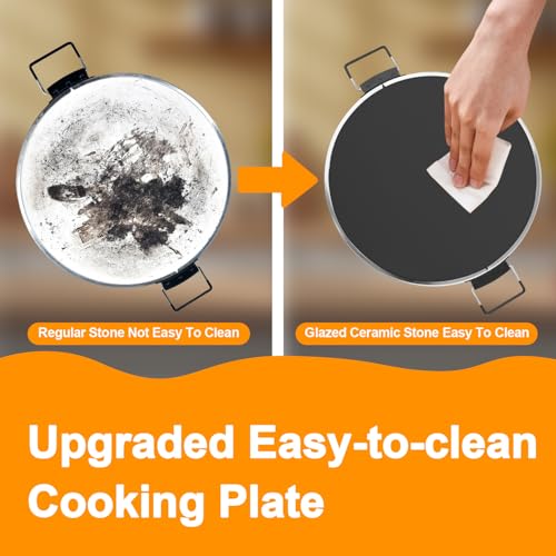 ECUMFFY 12-Inch Electric Indoor Countertop Pizza Oven Black