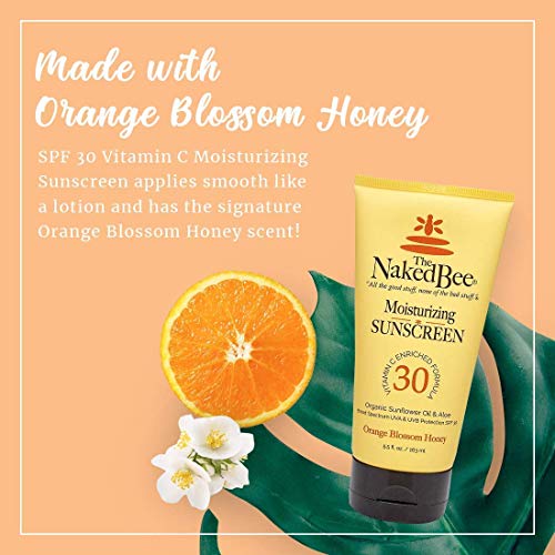 The Naked Bee Bundle Vitamin C Face & Body Moisturizing Sunscreen + Orange Blossom Honey Everyday Facial Gel 5.5 oz + Orange Blossom Honey Lotion and Lip Balm Set