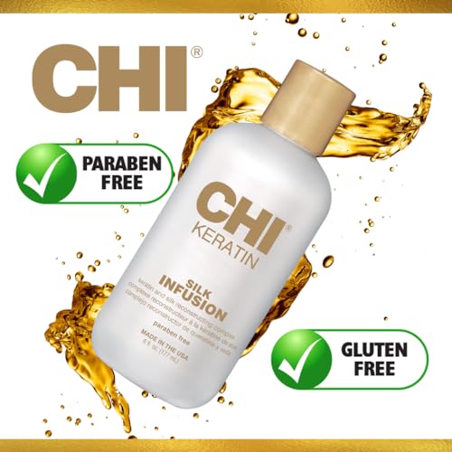 CHI Keratin Silk Infusion Hair Serum - Hydrating & Strengthening, 6 Fl Oz (Pack of 1)