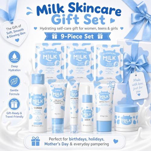 Hydrating Milk Skin Care Set for Women & Girls - Natural Nourishing Gift