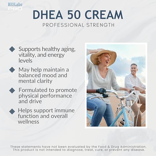 Bioidentical DHEA Cream for Women and Men - Skin Nourishing Lotion, 3.6 oz