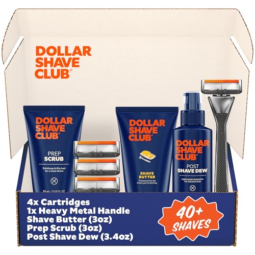Men's Shaving Gift Set with Razor, Blades, Shave Butter & Accessories