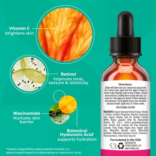 TruSkin Vitamin C Super Serum 1 Fl Oz - Brightening & Anti-Aging Face Treatment