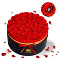 50 Red Preserved Forever Roses in Heart-Shaped Gift Box - Wedding Gift for Her - Variation of 50 Roses / Red 50 Roses