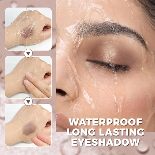 Exmiloo Cream Eyeshadow Stick Set, 3 Colors-Waterproof Long Lasting Eye Shadow Sticks with Shimmer & Matte Finish, Easy-to-Blend Eyeshadow Pencil, Vegan & Cruelty-Free