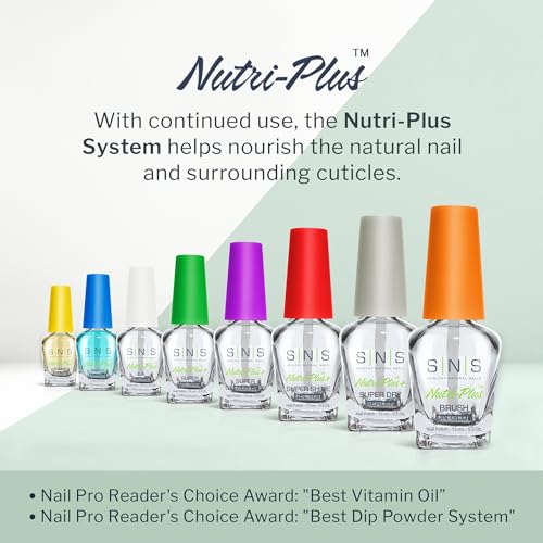 SNS Dip Powder Bases and Sealers Set - 5 Pack, 0.5 Fl Oz Each - Healthy Nail Care