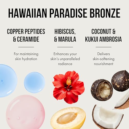Tan Asz U Luau Gold Tanning Lotion, 500X Ultra Advanced Island Nights Black Bronzer Tanning Lotion with Hawaiian Glow Nectar, Peptides & Ceramides, 13.5 Fl Oz