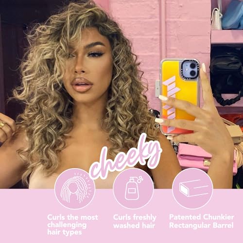 Cheeky Chopstick Styler Curling Wand with Titanium Barrel, 5 Temp, Mermaid Curls