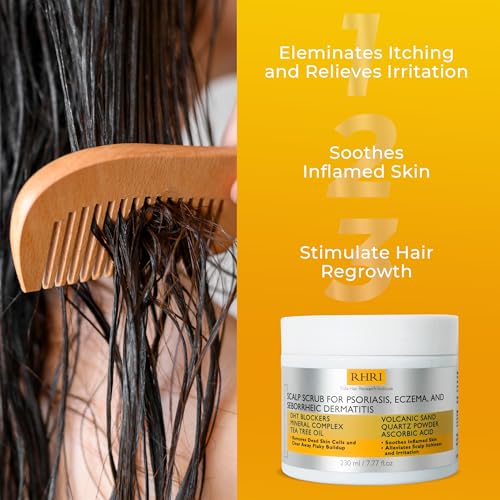 Rida Hair Research Anti Fungal Scalp Scrub Pre Shampoo for Psoriasis & Eczema, 7.7 Fl Oz