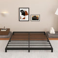 Queen Low Profile Bed Frame - 5 Inch Platform Bed, Steel, No Box Spring Needed - Black, Variation of Queen / 5 Inch