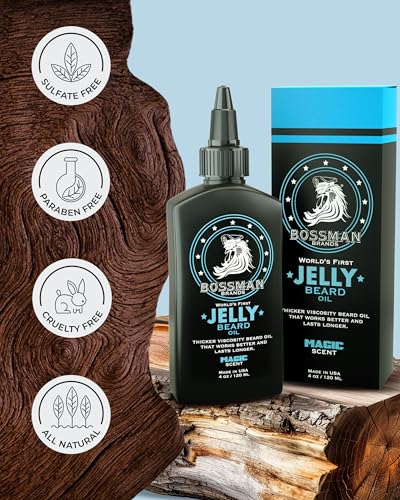 Bossman Jelly Beard Oil & Beard Balm Combo - Magic Scent - Natural Nourishing Set