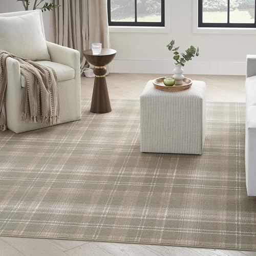 Olive 6' x 9' Area Rug - Non-Shedding, Easy Clean, Rustic & Modern Style