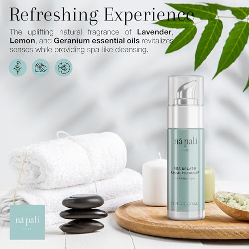Na Pali Pure Hydrating Facial Cleanser with Dead Sea Salts & Green Tea - pH-Balanced, All Skin Types, 6.7 fl oz