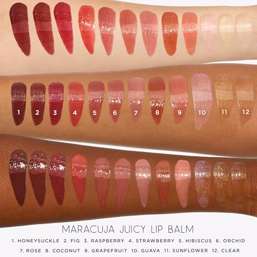 Vegan Lip Balm Set - Tarte Maracuja Juicy Lip Gloss with Vitamin E, Full Size, Rosa Pack of 2