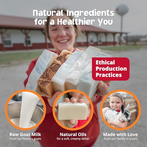 Unscented Goat Milk Soap Bar - Family Farm Handcrafted 4 oz Pack of 4