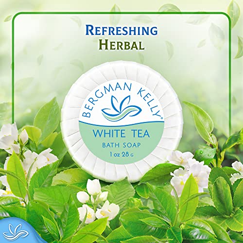 Round Hotel Soap & Travel Shampoo Conditioner Set - White Tea, 1 oz, Pack of 50 - Bergman Kelly