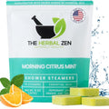 Herbal Zen Morning Citrus Mint Shower Steamers - 10 Pack Natural Aromatherapy