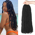 Sunsmilely 24 Inch Pre-Twisted Passion Twist Crochet Hair 8 Packs 1B/24in