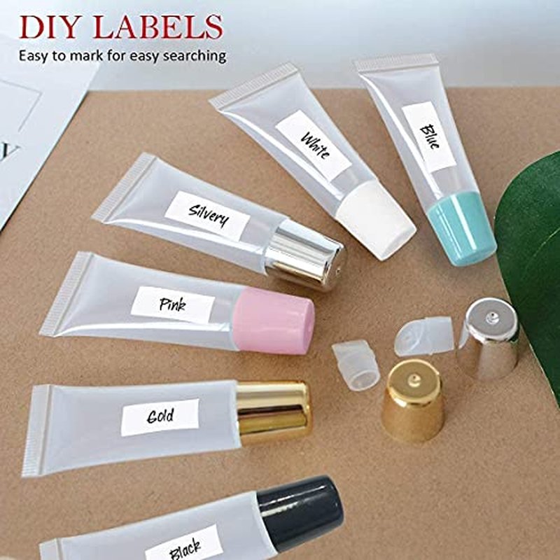 100 PACK 10ml Lip Gloss Tubes with 50 x Pink Caps + 50 x Silver Caps
