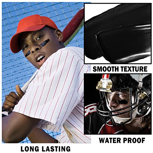 CAHIUYOA 3 Pcs Eye Black Stick for Sports Eye Black Football/Baseball/Softball,EyeBlack Face Body Paint Stick Athletes Sports Clown Black Makeup Halloween Cosplay