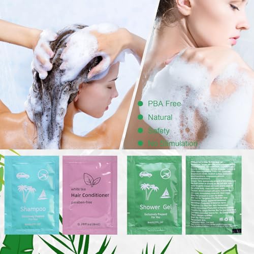 100-Piece Travel Size Body Wash Shampoo & Conditioner Set for Hotels & Gifts