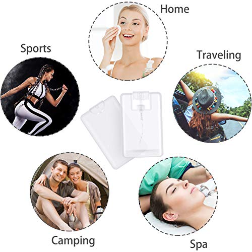 Patelai 15 Pcs 20 ml Perfume Spray Bottles Cardcase Like Plastic Refillable Fine Mist Spray Dispenser Portable Moisturizing Sprayer Box Empty Travel Bottle for Makeup Cosmetic Essential Oil