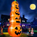 14 FT Inflatable Pumpkins Halloween Yard Decor - Stacked Pumpkin Tower with Lights