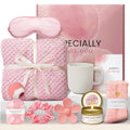 Pink Rose Birthday Gift Basket Set for Women - Spa & Self-Care Gifts
