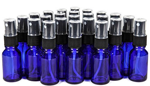 Vivaplex Cobalt Blue Glass Spray Bottles 15ml - 24 Pack for Essential Oils & Perfume