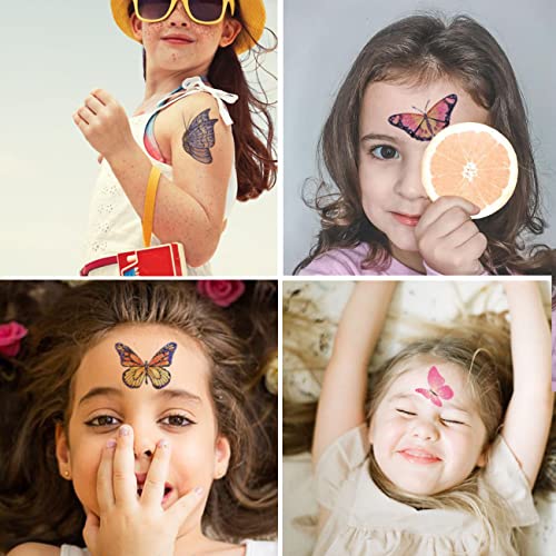 Glitter Butterfly Tattoos for Girls - 110 PCS Glitter Butterfly Temporary Tattoos for Girls Birthday Party Favors Goodie Bag Fillers