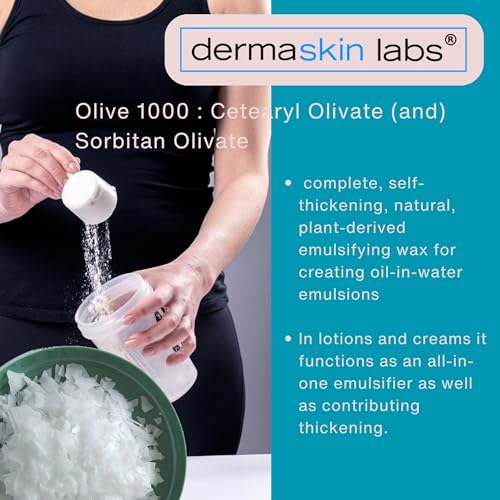 Olive 1000 Emulsifier - Plant-Based ECOCERT COSMOS 1 lb for DIY Skincare & Haircare